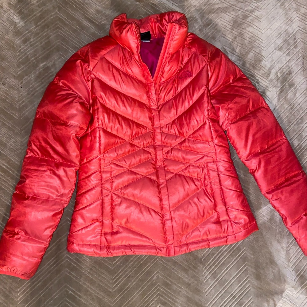 Pink North Face coat